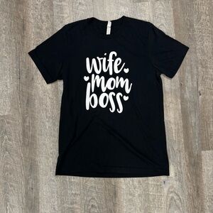 Black Wife Mom Boss Shirt - Small Business Sz M